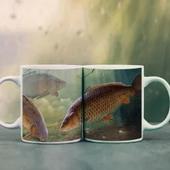 Horgász_ajándék_Pontyos_bögre_