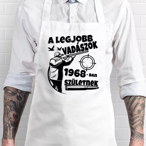 Évszámos_kötény_Legjobb_vadászok_születnek_