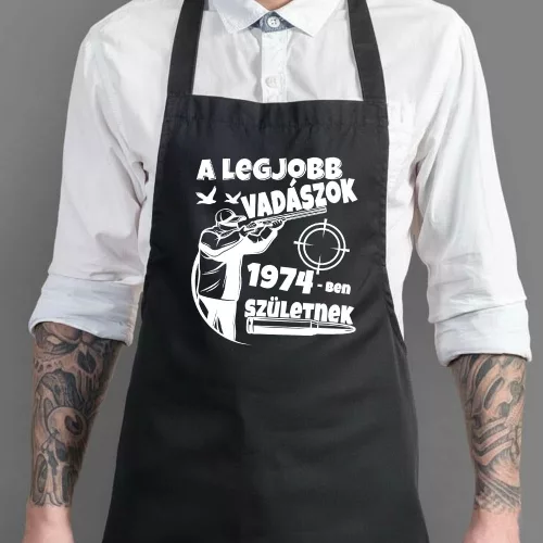 Évszámos_kötény_Legjobb_vadászok_születnek_