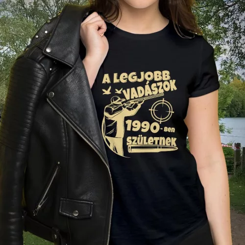Évszámos_női_póló_Legjobb_vadászok_születnek