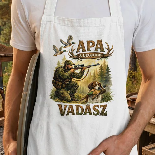 Vadász kötény Apáknak - Apa a legjobb vadász