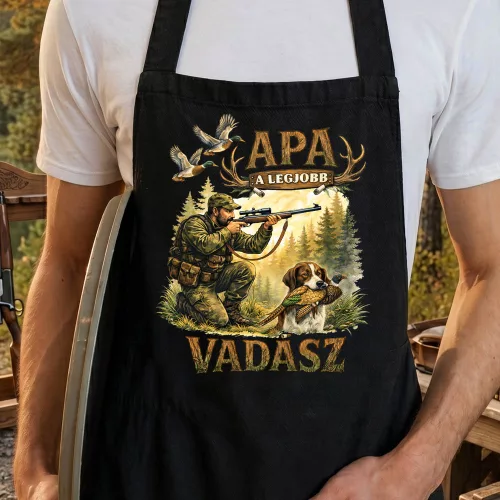 Vadász kötény Apáknak - Apa a legjobb vadász