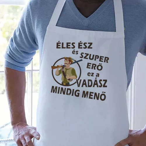 Ajándék_vadásznak_Éles_ész_szuper_erő_kötény_