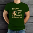 Ajándék_vadásznak_Éles_ész_szuper_erő_póló_