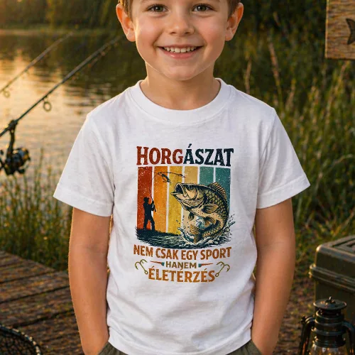 Gyerek_póló_pecásoknak_Horgász_életérzés_
