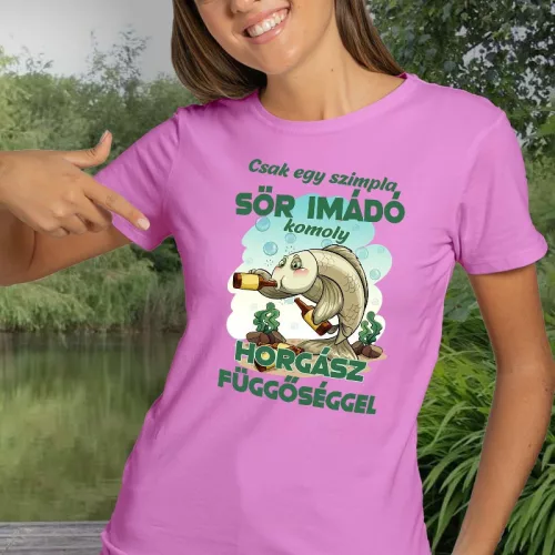 Vicces_pecás_női_póló_Sör_imádó_