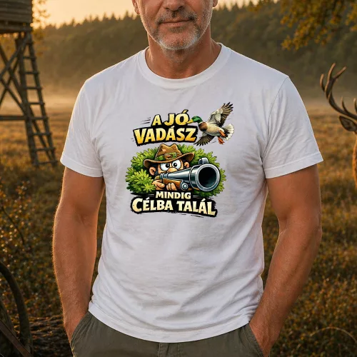 Vadász póló - A vadász mindig célba talál