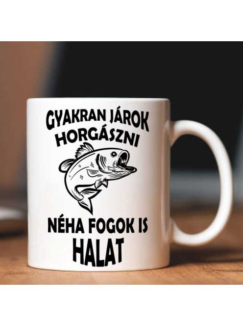 Vicces pecás bögre_Néha halat is fogok_