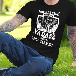 Szarvasos_póló_Vadász_leszek_amíg_élek_