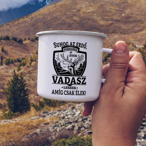 Szarvasos_bögre_Vadász_leszek_amíg_élek_