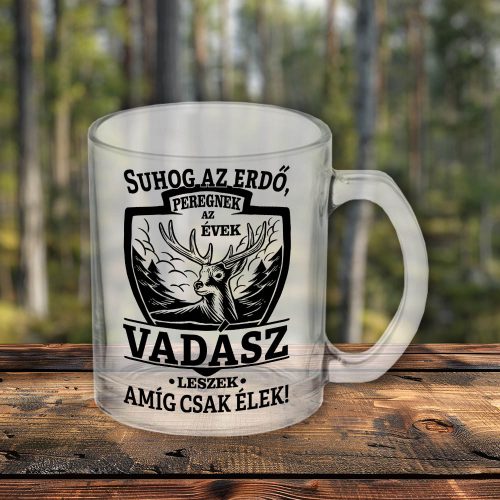 Szarvasos_bögre_Vadász_leszek_amíg_élek_