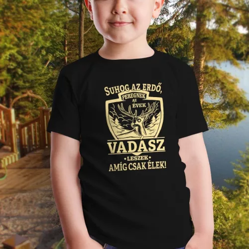 Szarvasos_gyerek_póló_Vadász_leszek_
