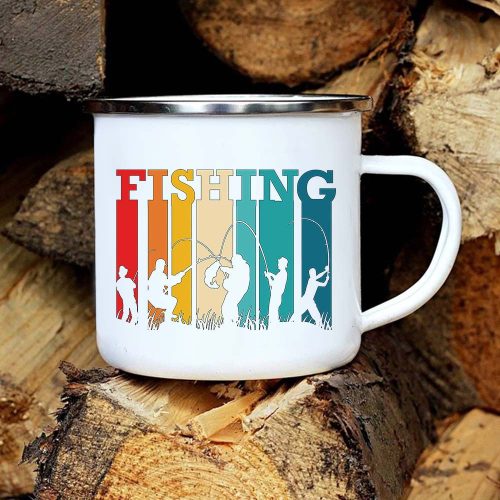 Vintage_mintás_pecás_bögre_Fishing_