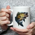 Halas_ajándék_Csuka_mintás_bögre_