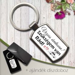 Vezess_óvatosan_szükségem_van_Rád_Feliratos_kulcstartó_fém