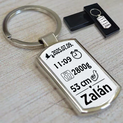 Fém_kulcstartó_Baba_emlékőrző_kulcstartó_