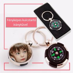 Fényképes_ajándékok_Fényképes_egyedi_kulcstartó_iránytűvel