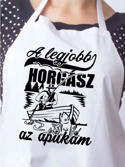 Horgász kötény_A legjobb horgász az apukám 