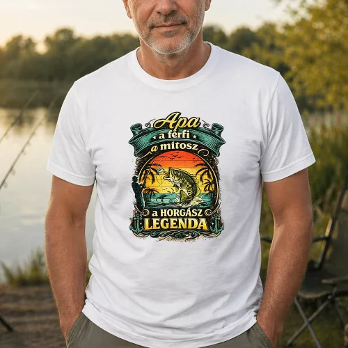  Apa a férfi a mítosz a horgász legenda póló