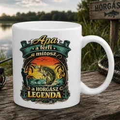 Apa a férfi a mítosz a horgász legenda bögre
