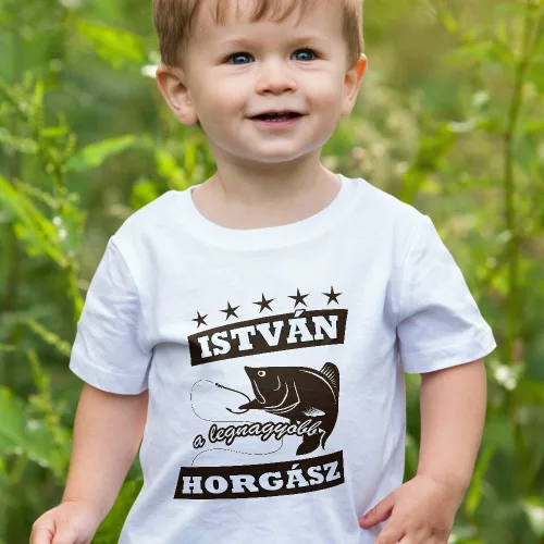 Legnagyobb_horgász_Névre_szóló_gyerek_póló_