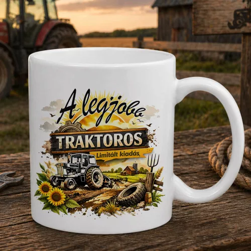 A legjobb traktoros limitált kiadás bögre