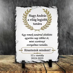 Ballagási_kőlap_tanárnak_Névvel_és_osztállyal