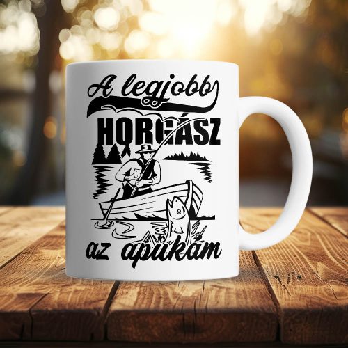 Horgász_ajándék_Legjobb_horgász_apuka_bögre__