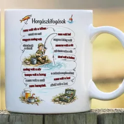 Ajándék_horgásznak_Horgász_kifogások_bögre_