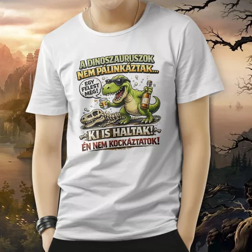 Vicces_dinós_ajándék_Pálinkás_póló_