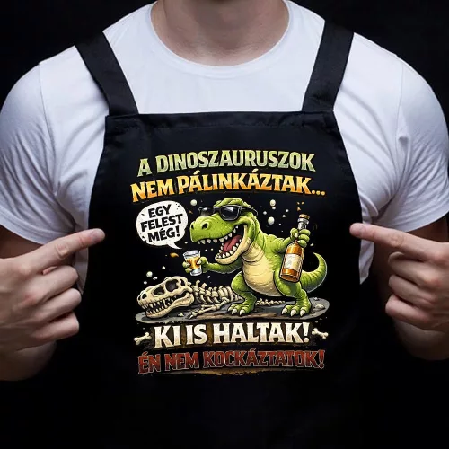 Vicces_dinós_ajándék_Pálinkás_kötény_