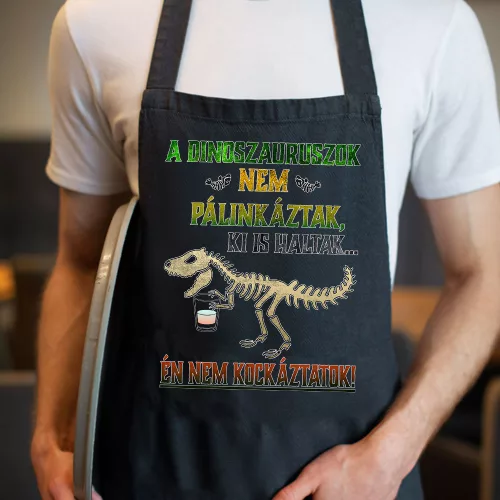 Vicces_dinós_ajándék_Pálinkás_kötény_