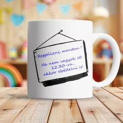 Vicces_ajándék_Reggelizni_mentem_bögre_