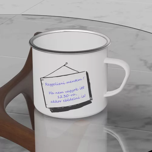 Vicces_ajándék_Reggelizni_mentem_bögre_