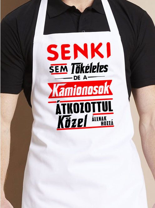 Kamionos ajándék_Senki sem tökéletes kötény