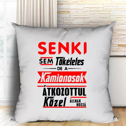 Kamionos_ajándék_Senki_sem_tökéletes_párna_