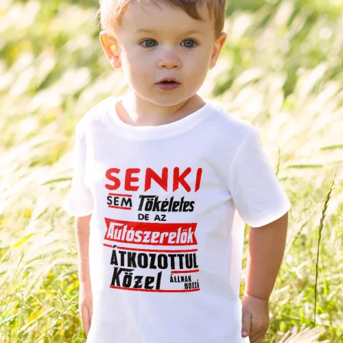 Gyerek_póló_autószerelőknek_Senki_sem_tökéletes