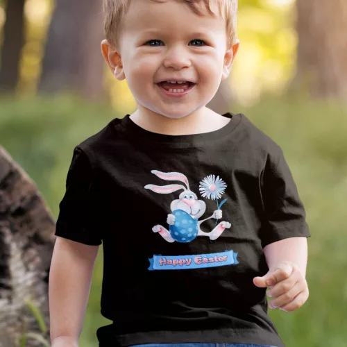 Húsvéti_nyuszis_gyerek_póló_Happy_Easter_