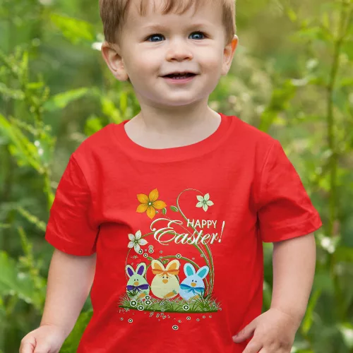 Happy_Easter_Húsvéti_tojásos_gyerek_póló_