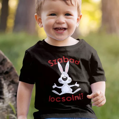 Húsvéti_ajándék_Szabad_locsolni_gyerek_póló_