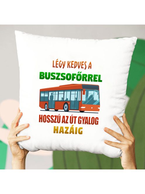 Párna buszsofőrnek_Légy kedves a sofőrrel_