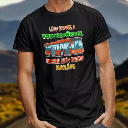 Póló_buszsofőrnek_Légy_kedves_a_sofőrrel_