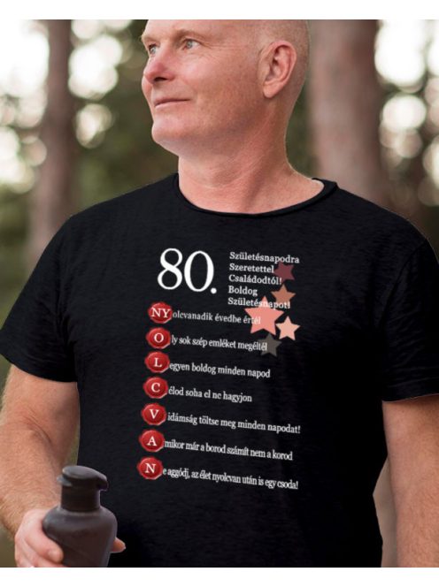 80. születésnapodra szeretettel póló