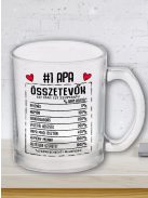 Apák napi ajándék_Apa összetevői bögre