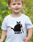 Vicces_macskás_gyerek_póló_What?_