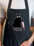 Macskás kötény - What? cat with knife 