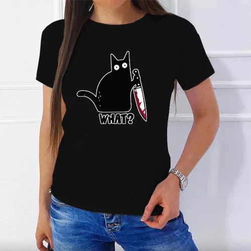Vicces_macskás_női_póló_What?_