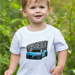 Audi_ajándékok_Audi_R8_gyerek_póló_