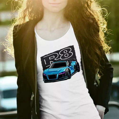 Audi_ajándékok_Audi_R8_női_póló_