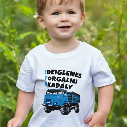 Vicces_IFA_gyerek_póló_Forgalmi_akadály_